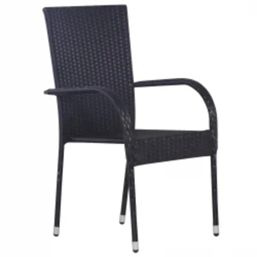 Ensemble à manger de jardin 7 pcs Noir - 3