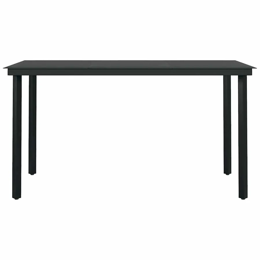 Ensemble à manger de jardin 7 pcs Noir - 6