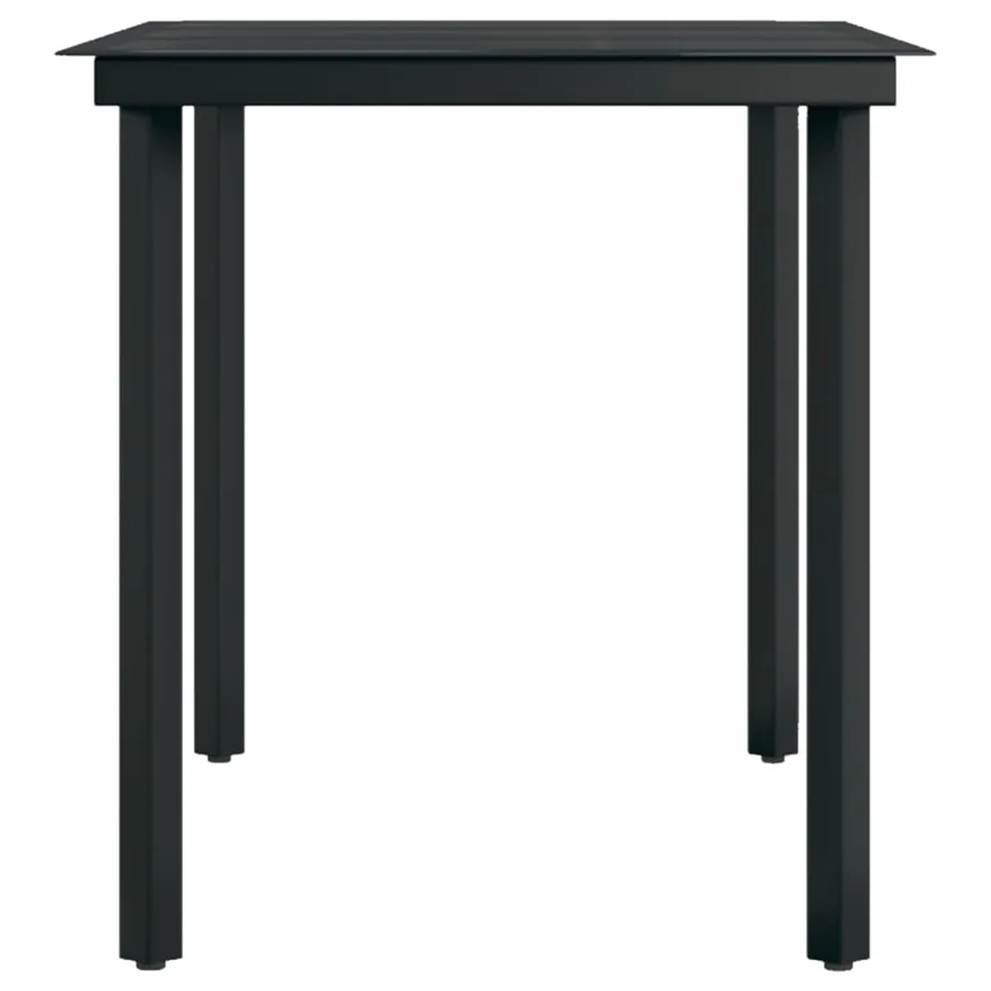 Ensemble à manger de jardin 7 pcs Noir - 7