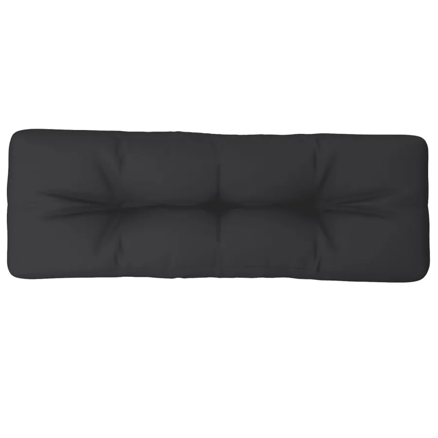 Coussin de palette noir 120x40x12 cm tissu - 2
