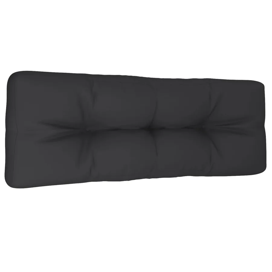 Coussin de palette noir 120x40x12 cm tissu - 4