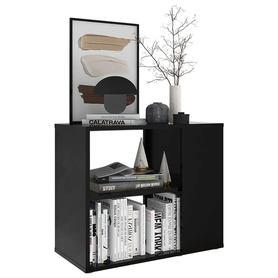 Armoire latérale Noir 60x30x50 cm Bois d’ingénierie - 3