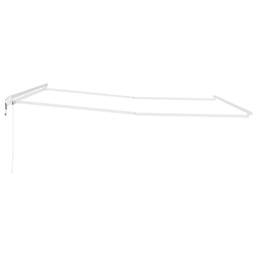 Cadre d'auvent Blanc 500 × 350 cm Aluminium - 5