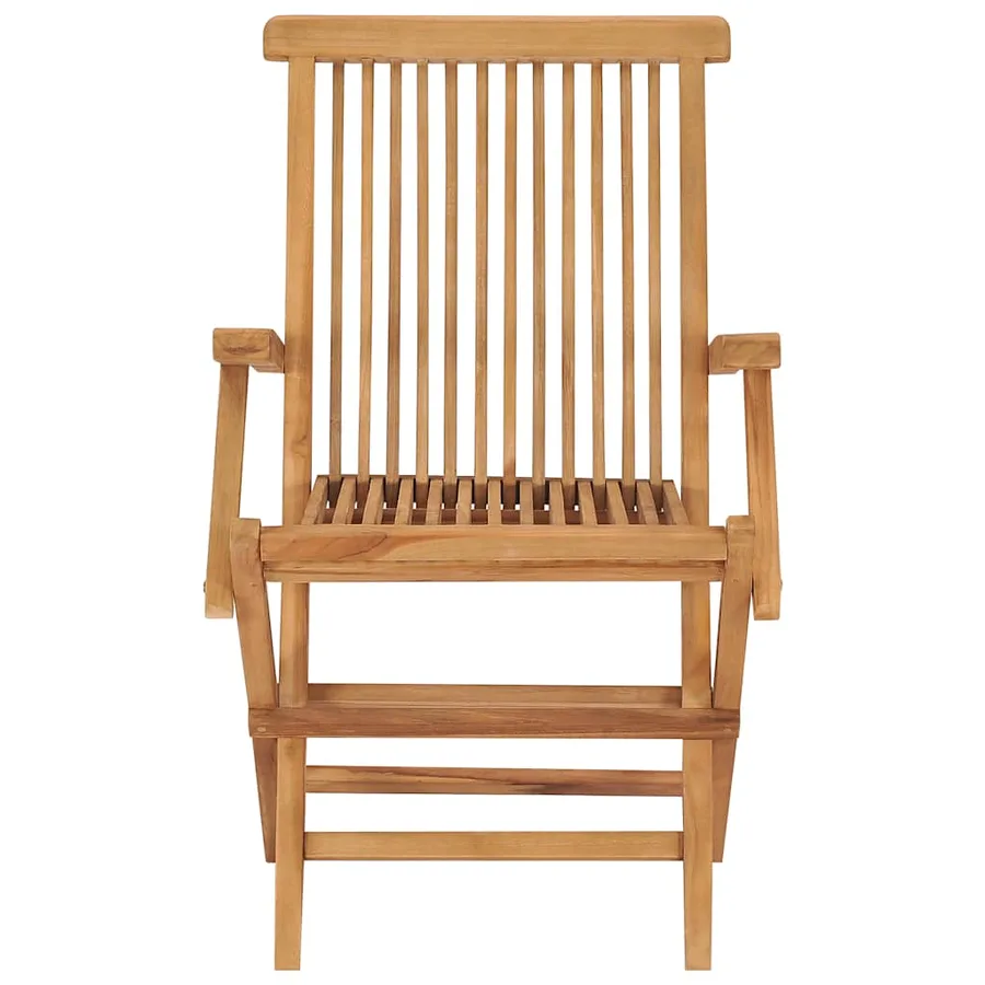 Chaises pliables de jardin lot de 6 Bois de teck solide - 3