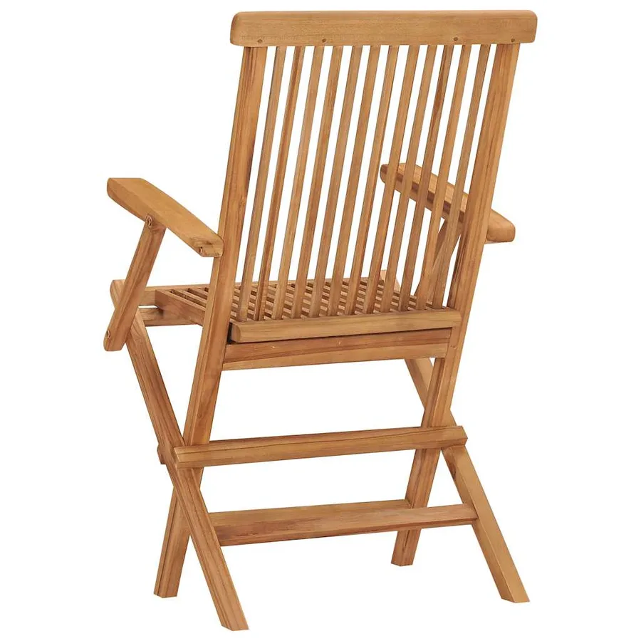 Chaises pliables de jardin lot de 6 Bois de teck solide - 5