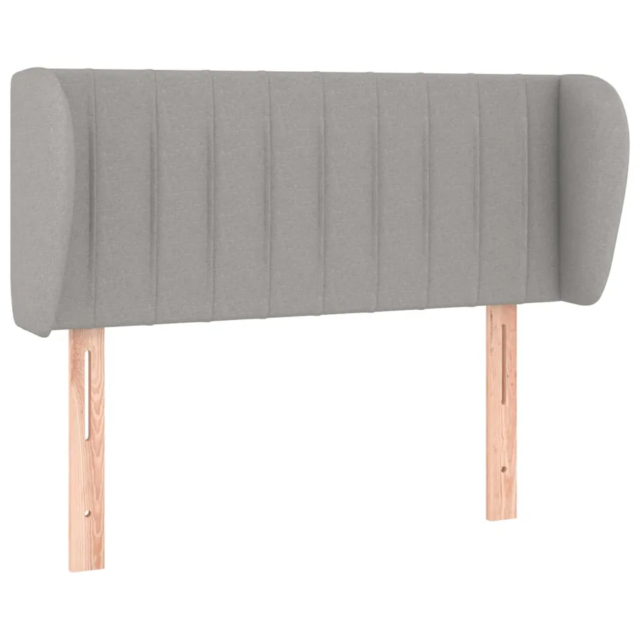 Tête de lit avec oreilles Gris clair 93x23x78/88 cm Tissu - 2