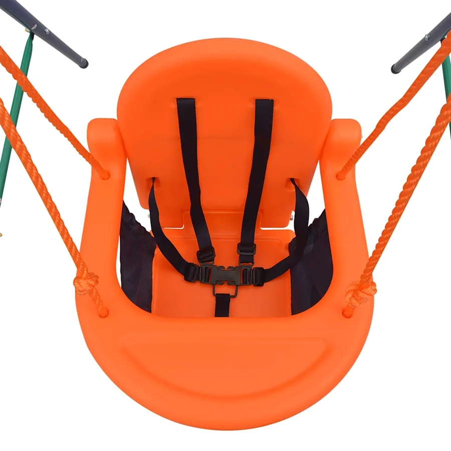Balançoire simple 2-en-1 et balançoire pour tout-petits Orange - 11