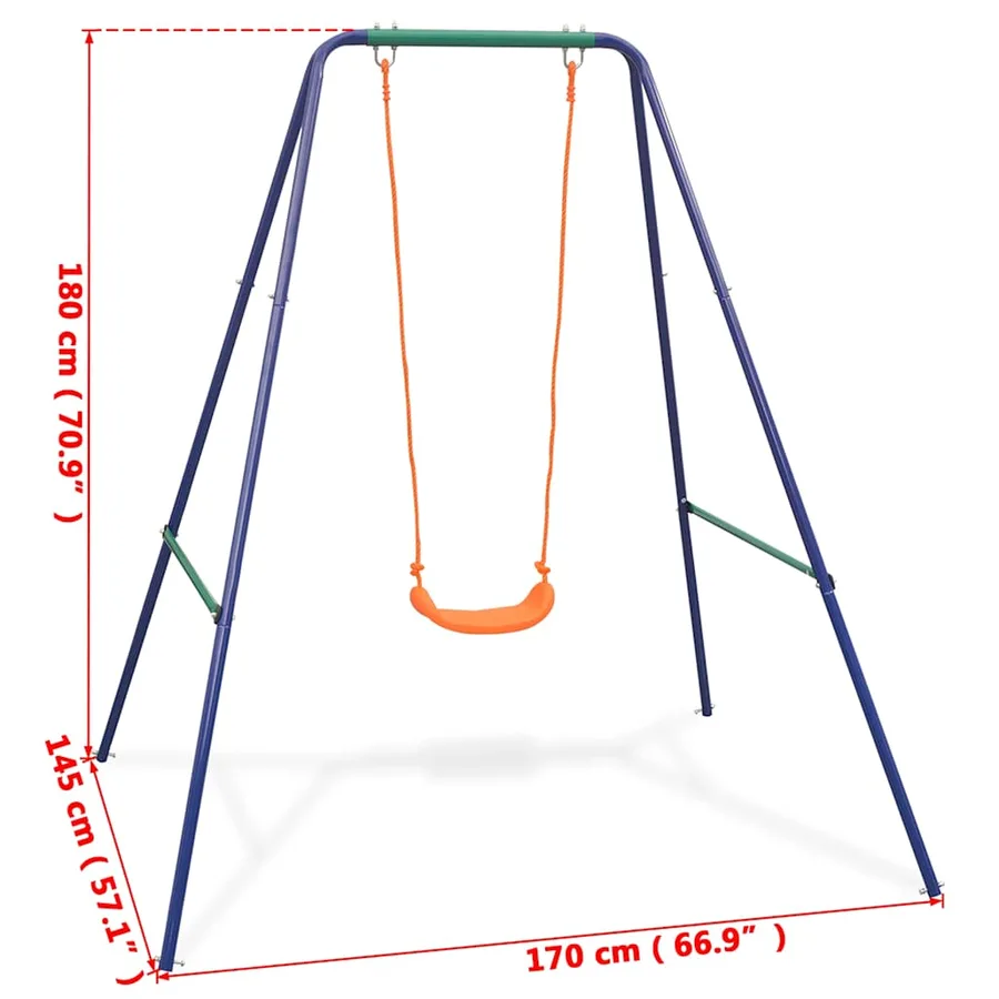 Balançoire simple 2-en-1 et balançoire pour tout-petits Orange - 15