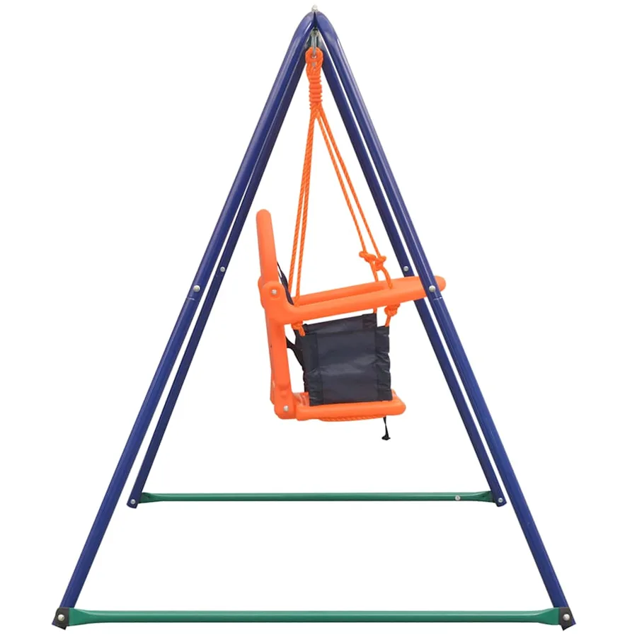 Balançoire simple 2-en-1 et balançoire pour tout-petits Orange - 7