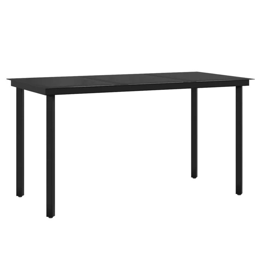 Ensemble à manger de jardin avec coussins 7 pcs Noir - 5