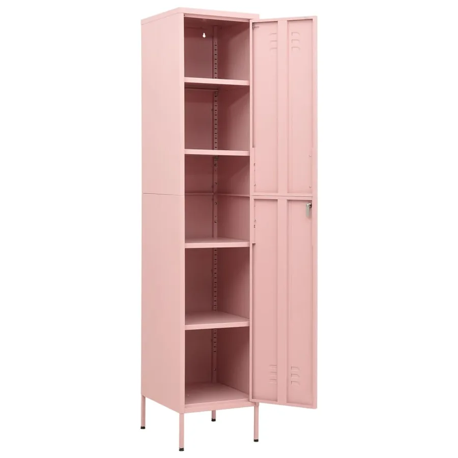 Armoire à casiers Rose 35x46x180 cm Acier - 6