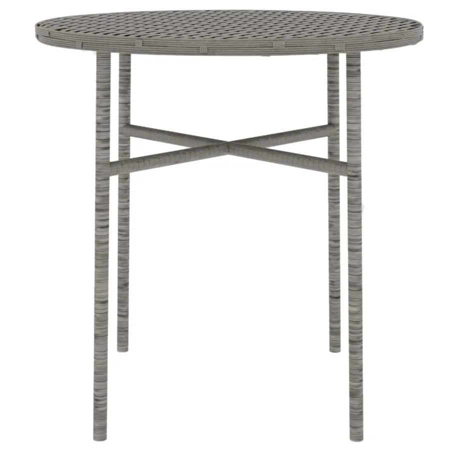 Ensemble à manger de jardin 3 pcs Résine tressée Gris - 6