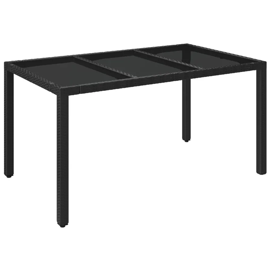 Ensemble à manger de jardin coussins 5pcs Noir Résine tressée - 8