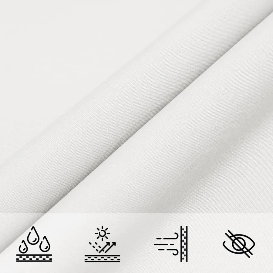 Voile de parasol tissu oxford rectangulaire 2x5 m blanc - 8