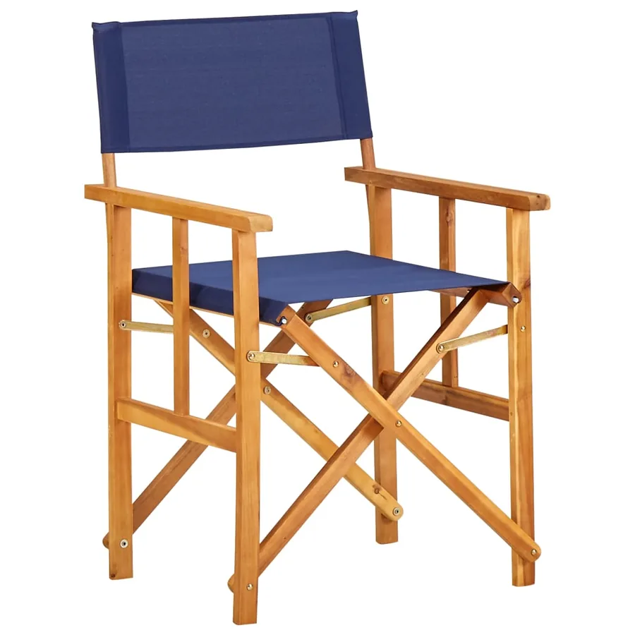 Chaises de metteur en scène lot de 2 Bois massif d'acacia bleu - 2