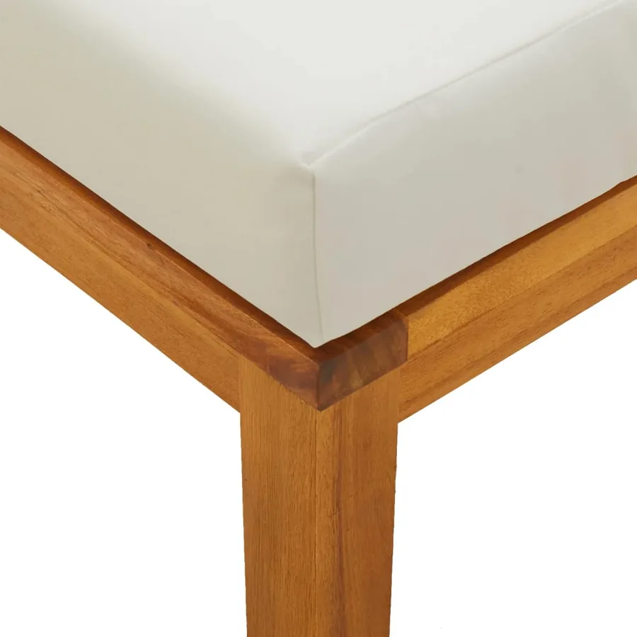 Tabourets de jardin et coussins lot de 2 Acacia solide - 6