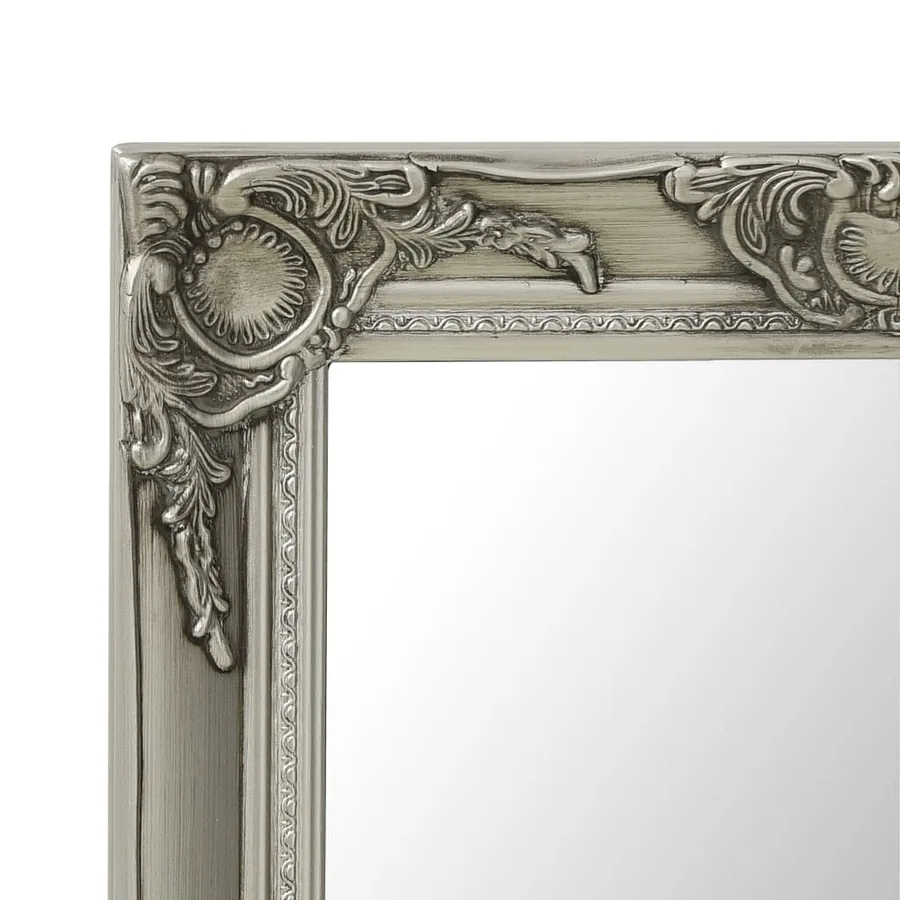 Miroir mural style baroque 60x40 cm Argenté - 4