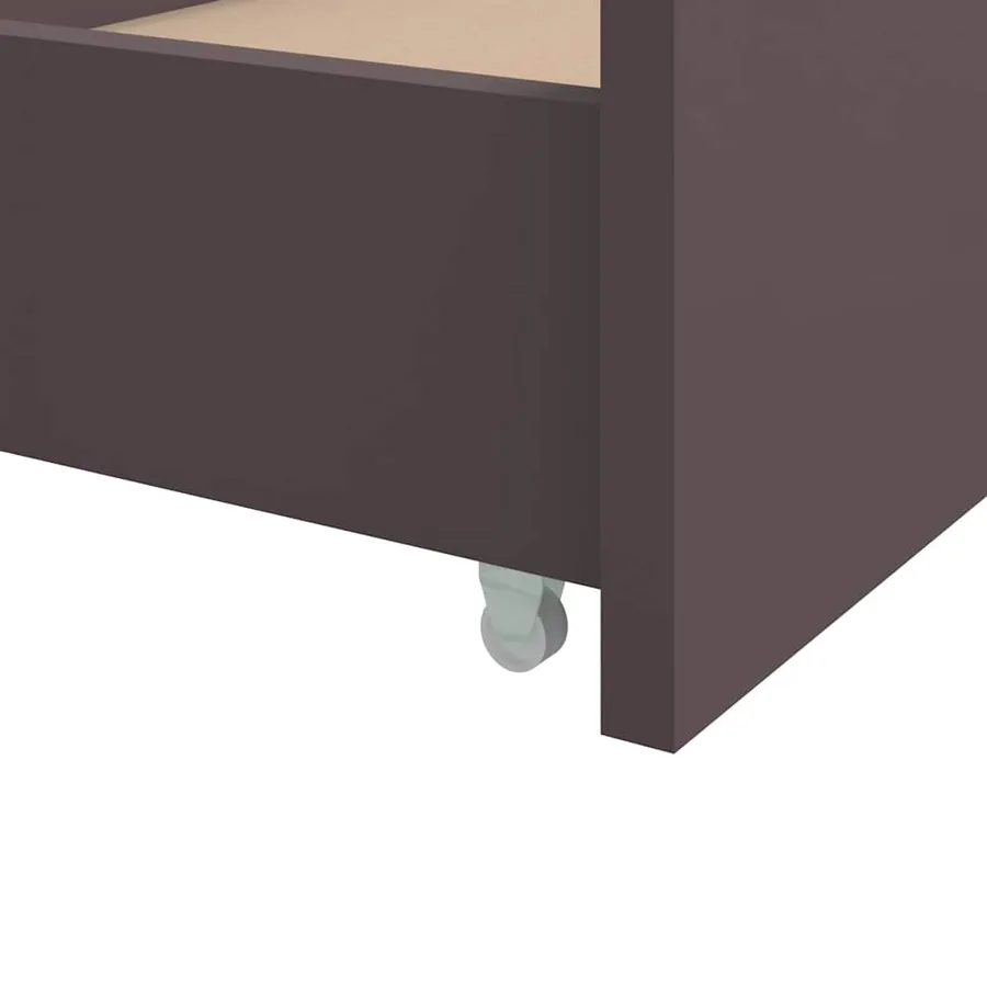 Cadre de lit sans matelas marron foncé bois pin massif 90x200cm - 8