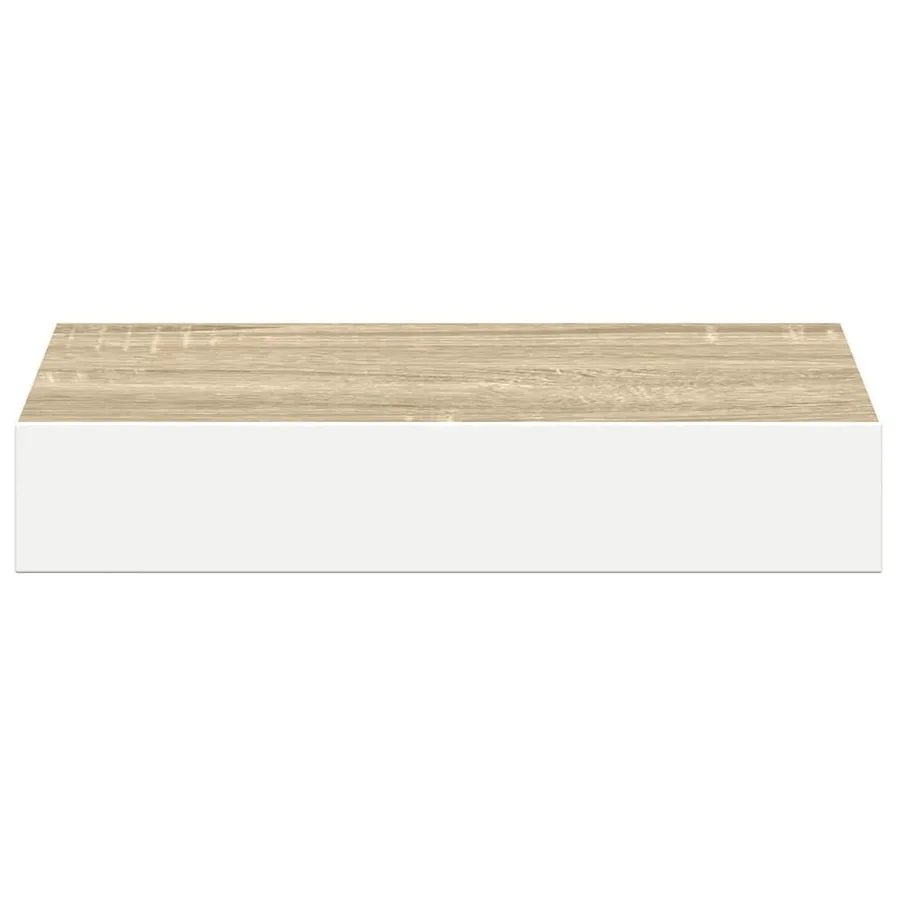 Étagère murale flottante Chêne et blanc 23x23,5x3,8 cm MDF - 6