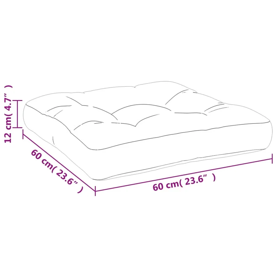 Coussins de palette lot de 2 beige tissu - 9