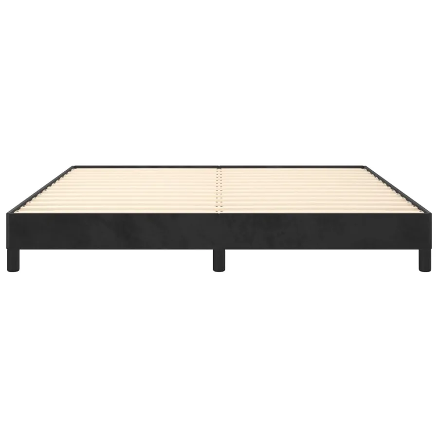 Cadre de lit sans matelas noir 180x200 cm velours - 5