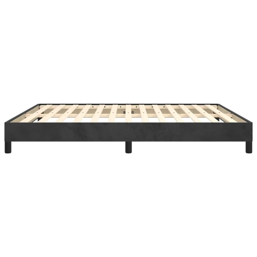 Cadre de lit sans matelas noir 180x200 cm velours - 6