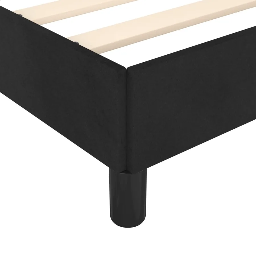 Cadre de lit sans matelas noir 180x200 cm velours - 7