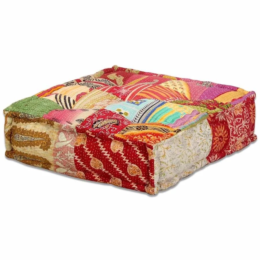 Pouf modulaire à 3 places Patchwork Tissu - 13
