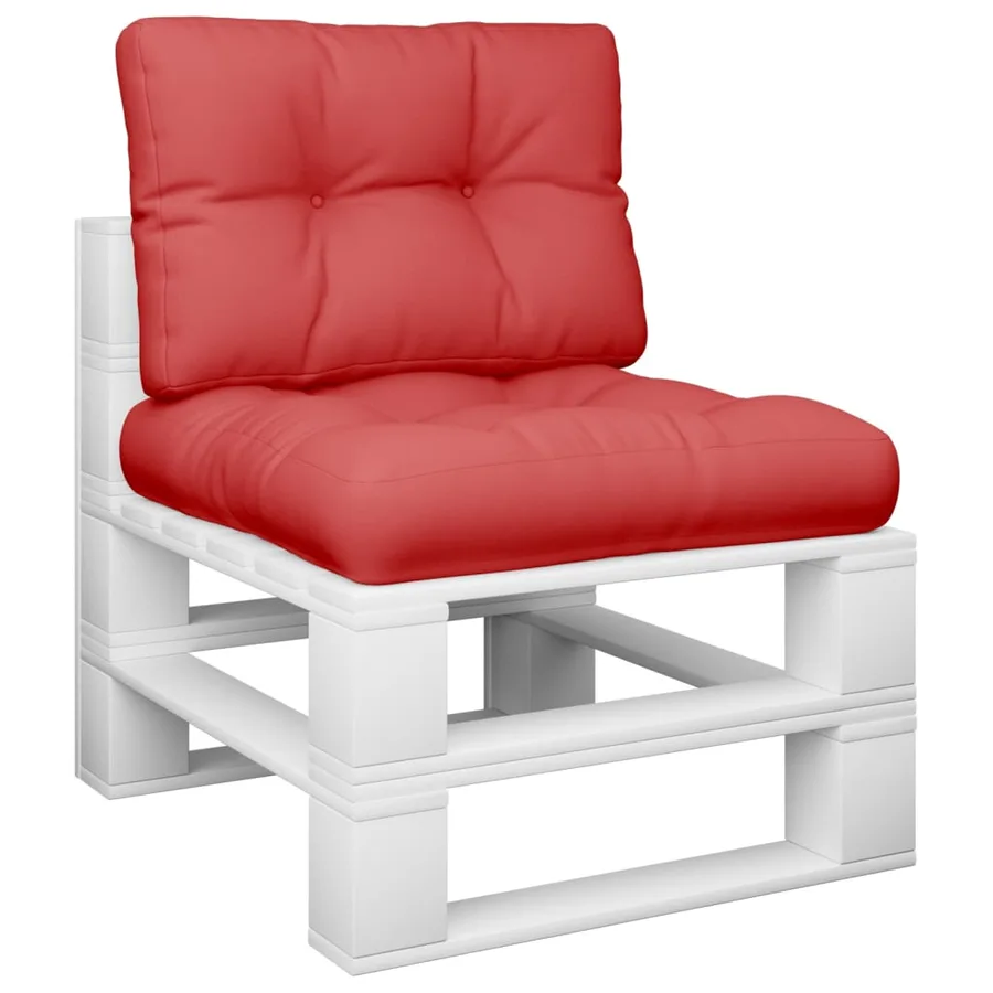 Coussins de palette lot de 2 rouge tissu - 3