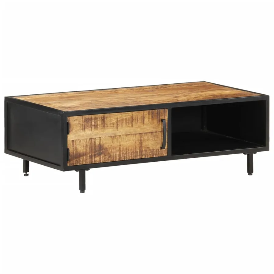 Table basse 105x50x35 cm Bois de manguier brut - 10