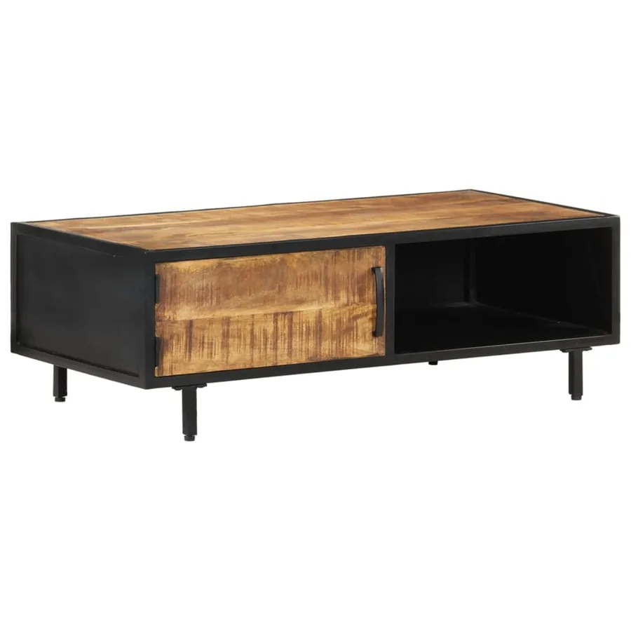 Table basse 105x50x35 cm Bois de manguier brut - 8