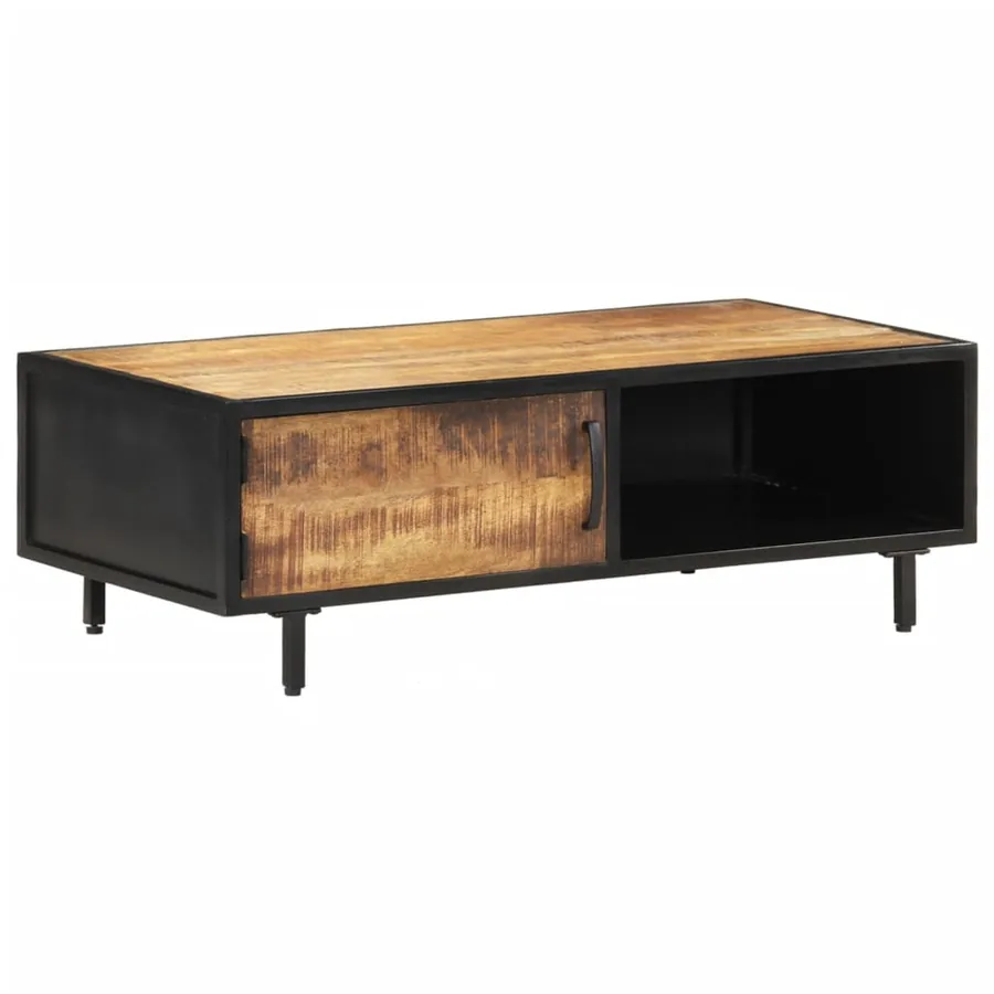 Table basse 105x50x35 cm Bois de manguier brut - 9
