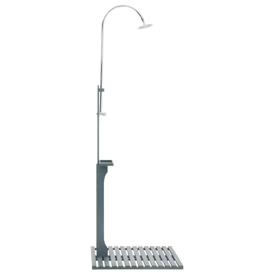 Douche de jardin Anthracite Bois - 3