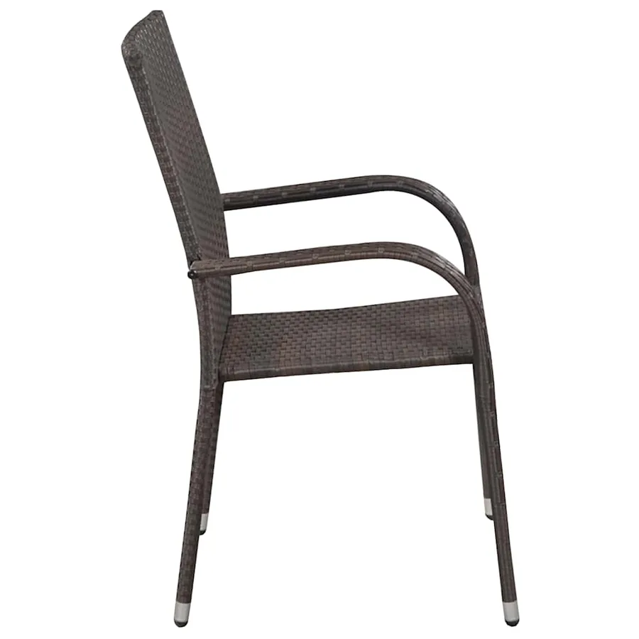 Ensemble à manger de jardin 5 pcs Marron - 4