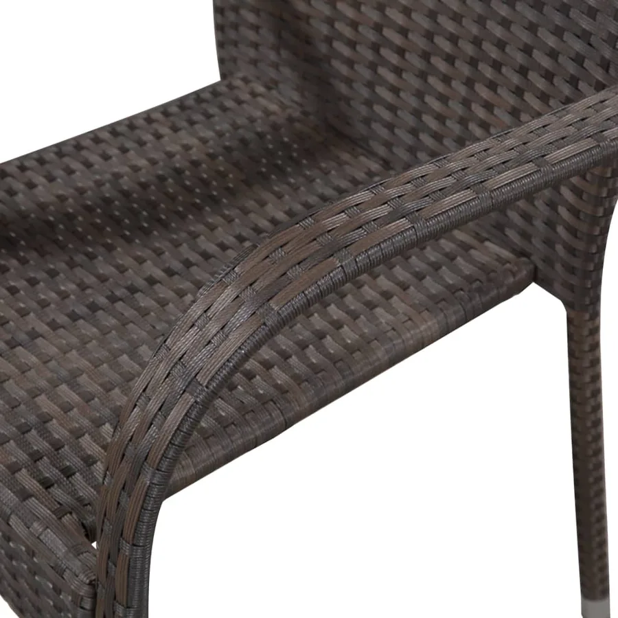 Ensemble à manger de jardin 5 pcs Marron - 5