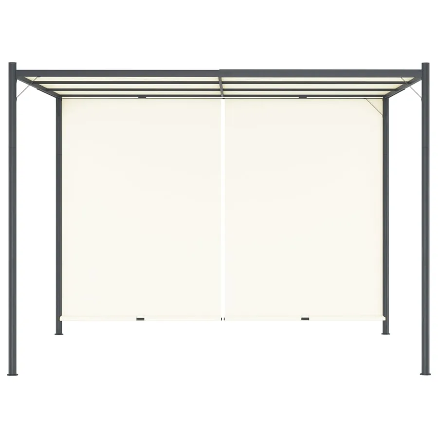 Pergola avec toit réglable Crème Blanc 3x3 m Acier - 4