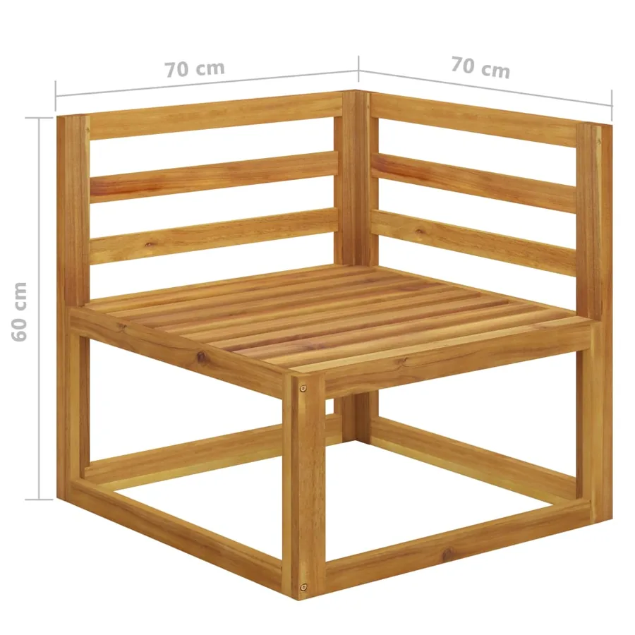Banc de jardin à 2 places avec coussins blanc crème - 6