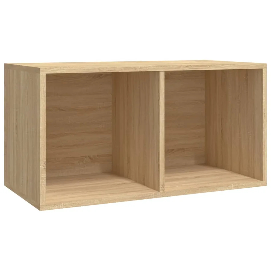 Boîte de rangement de vinyles Chêne sonoma 71x34x36 cm - 2