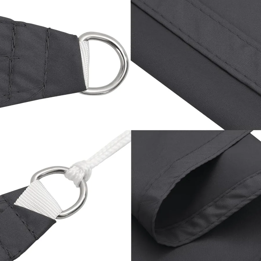 Voile de parasol tissu oxford rectangulaire 2,5x4,5m anthracite - 7