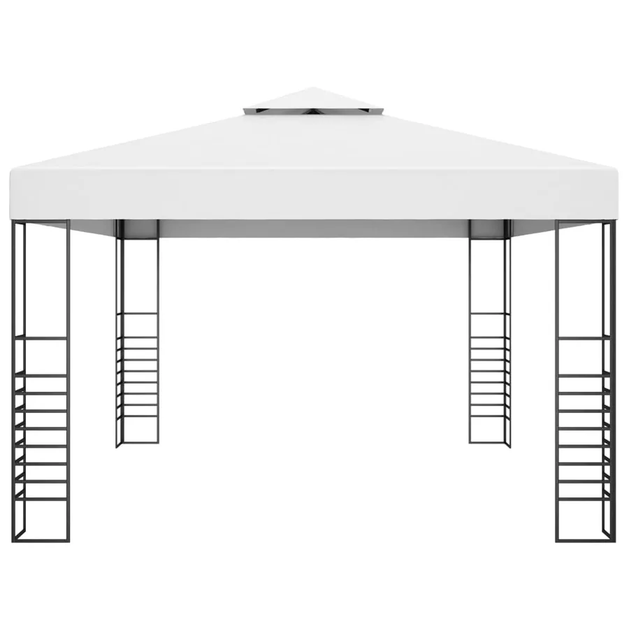Tonnelle avec guirlande lumineuse à LED 4x3x2,7 m Blanc - 5