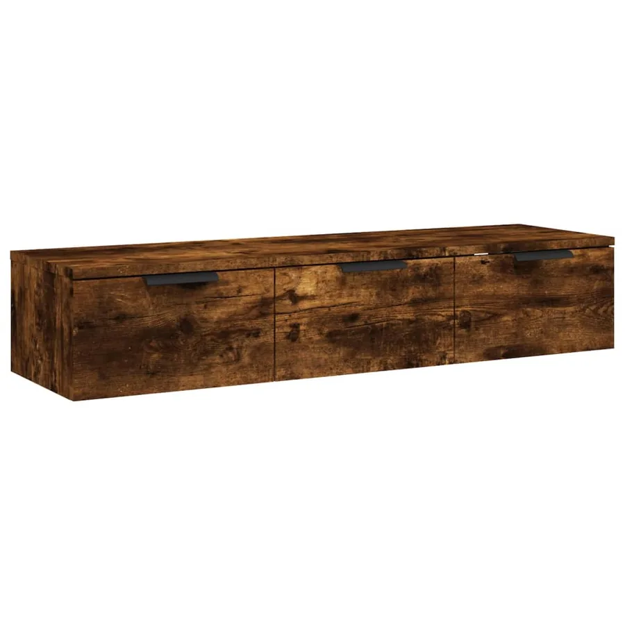 Armoire murale Chêne fumé 102x30x20 cm Bois d'ingénierie - 2
