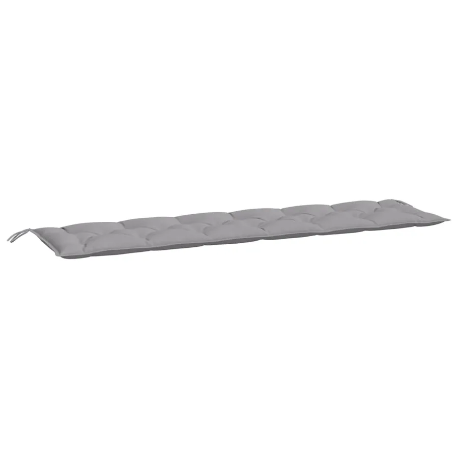 Coussin de banc de jardin gris 200x50x7 cm tissu oxford - 2
