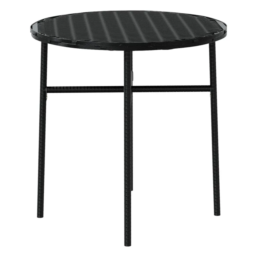 Ensemble à manger de jardin 3 pcs Résine tressée Noir - 6