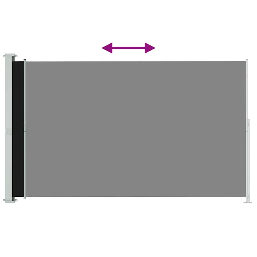 Auvent latéral rétractable de patio 180x300 cm Noir - 4