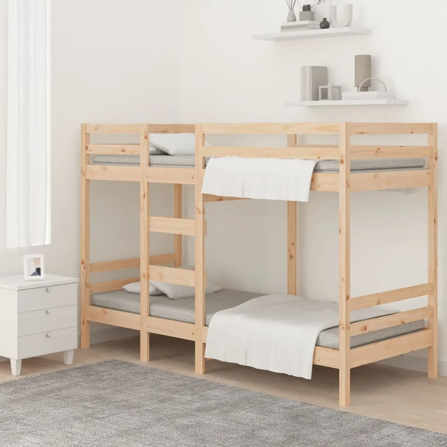 Lit superposé sans matelas 75x190 cm bois de pin massif - 3