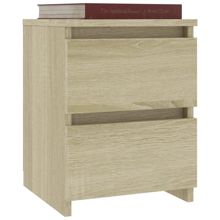 Tables de chevet 2 pcs Chêne sonoma 30x30x40 cm Bois ingénierie - 6