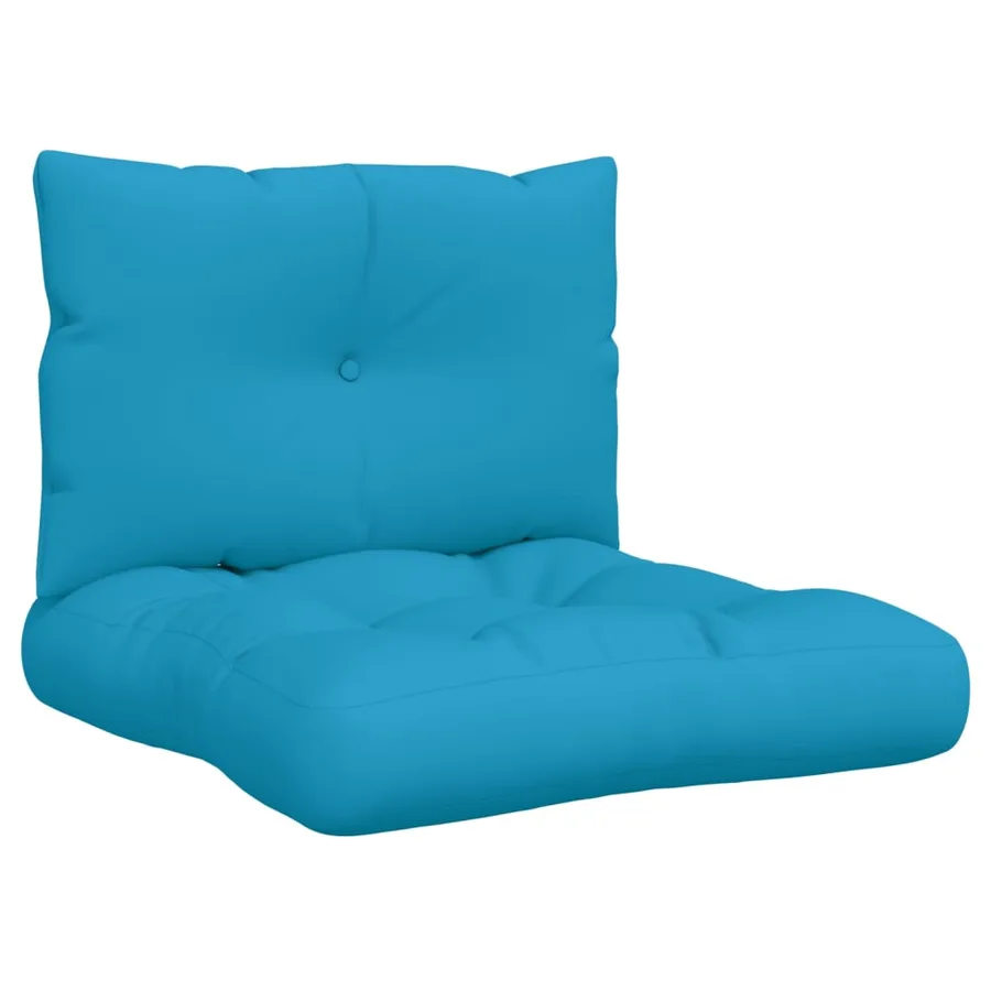 Coussins de palette lot de 2 bleu tissu - 2