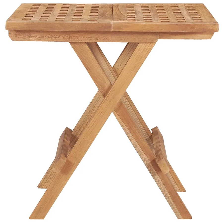Table pliable de jardin 50x50x50 cm Bois de teck solide - 4