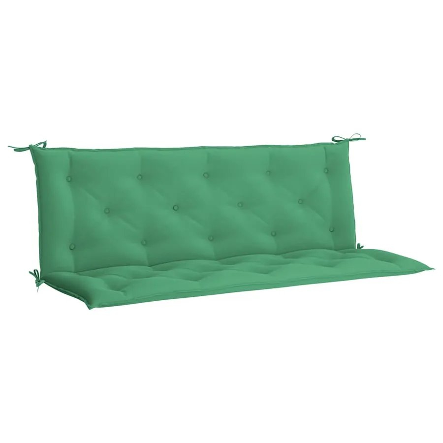 Coussin de banc de jardin vert 150x(50+50)x7 cm tissu oxford - 2