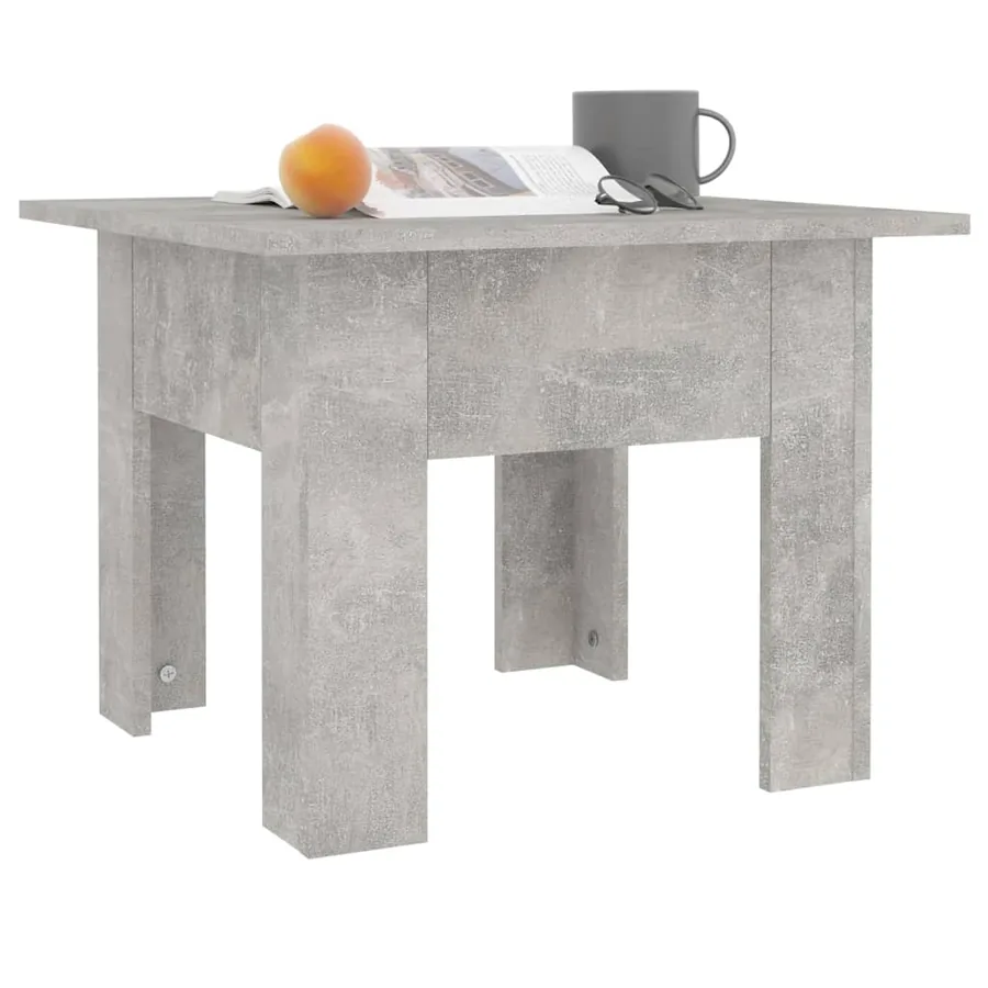 Table basse gris béton 55x55x42 cm bois d'ingénierie - 4